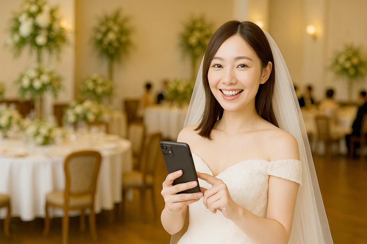 webアイテムを表示する花嫁様