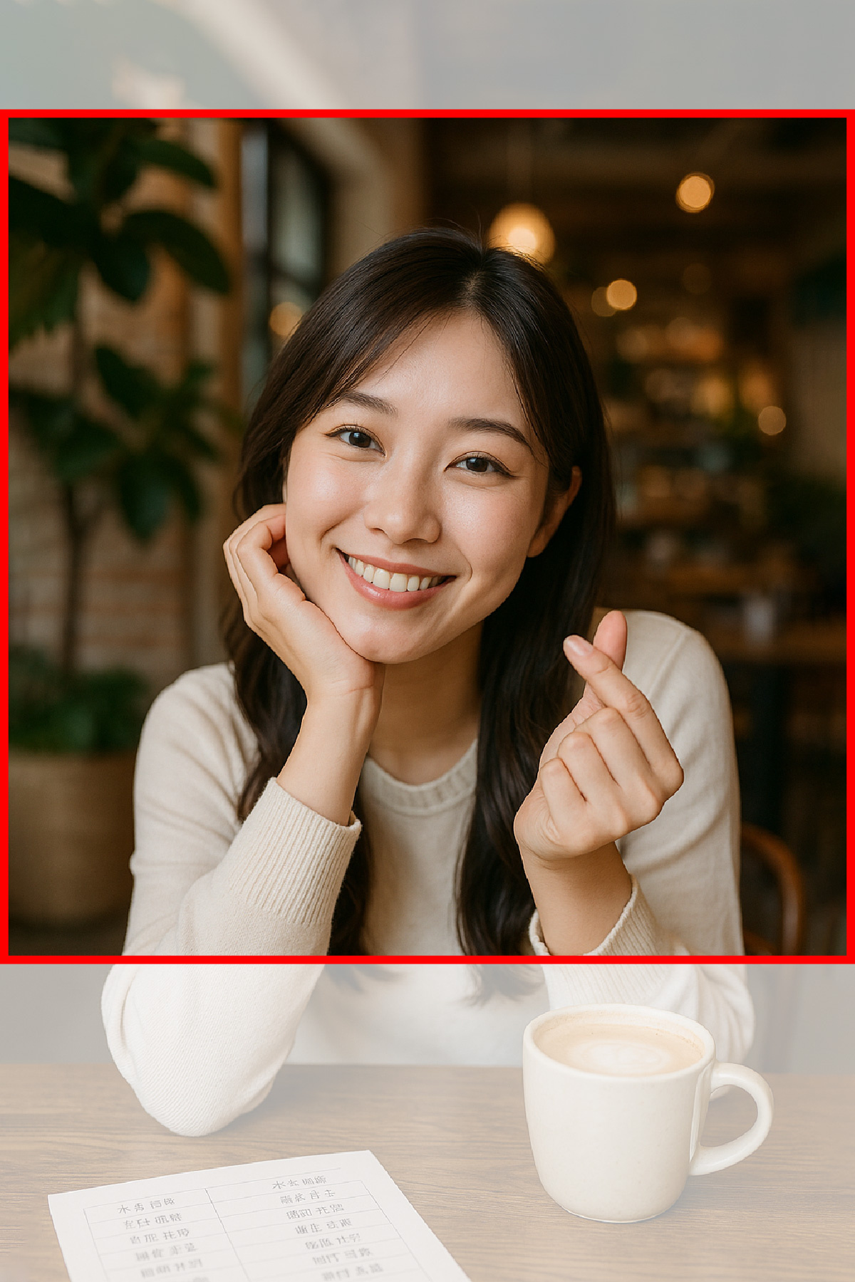web招待状の新婦様のプロフィール写真の参考イメージ