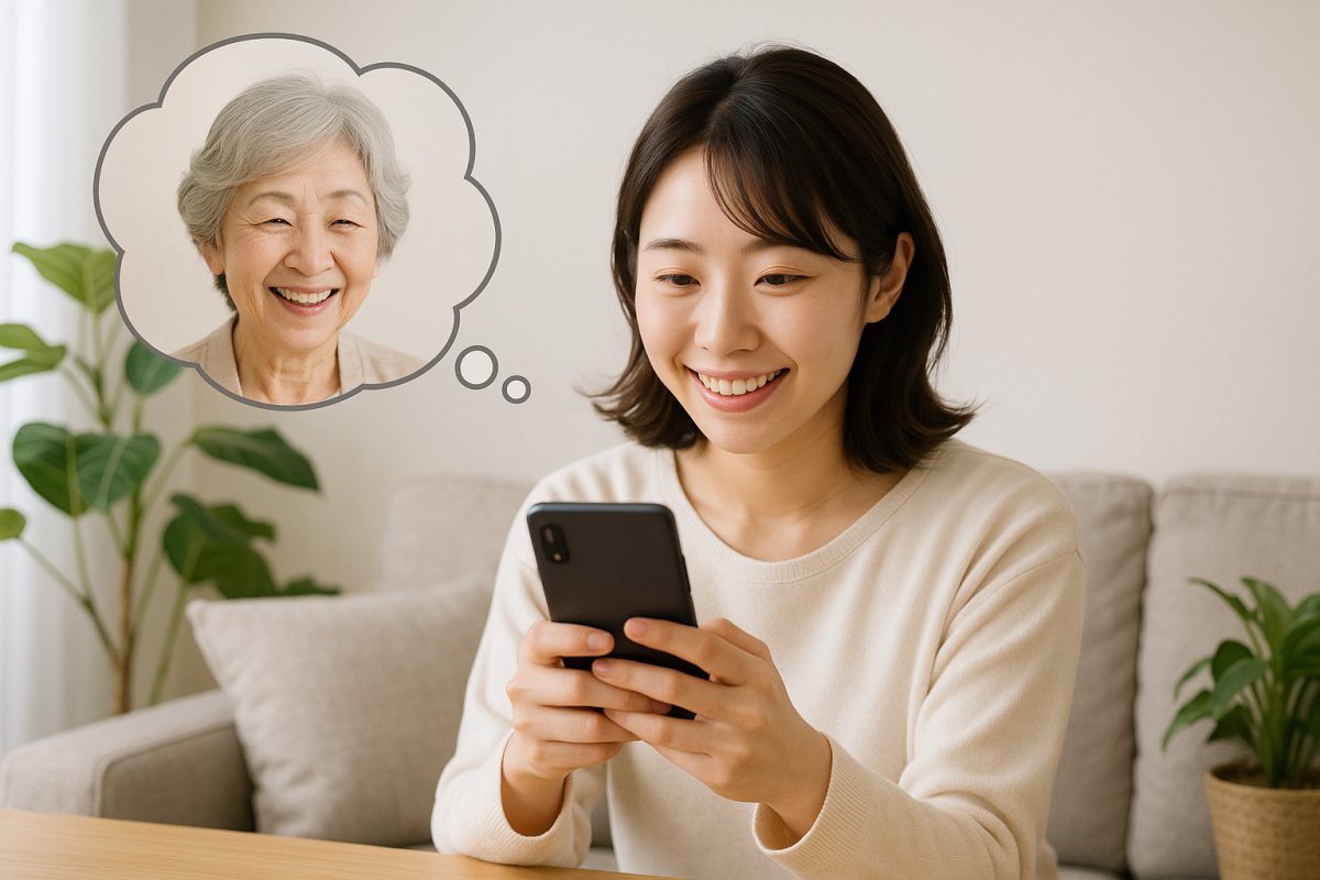 ゲストを想像しながらweb招待状を作成するプレ花嫁様のイメージ